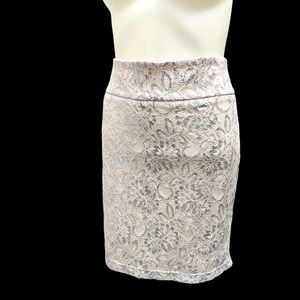2b bebe Champagne Glitz Lined pull on A Line MiniSkirt -SzL